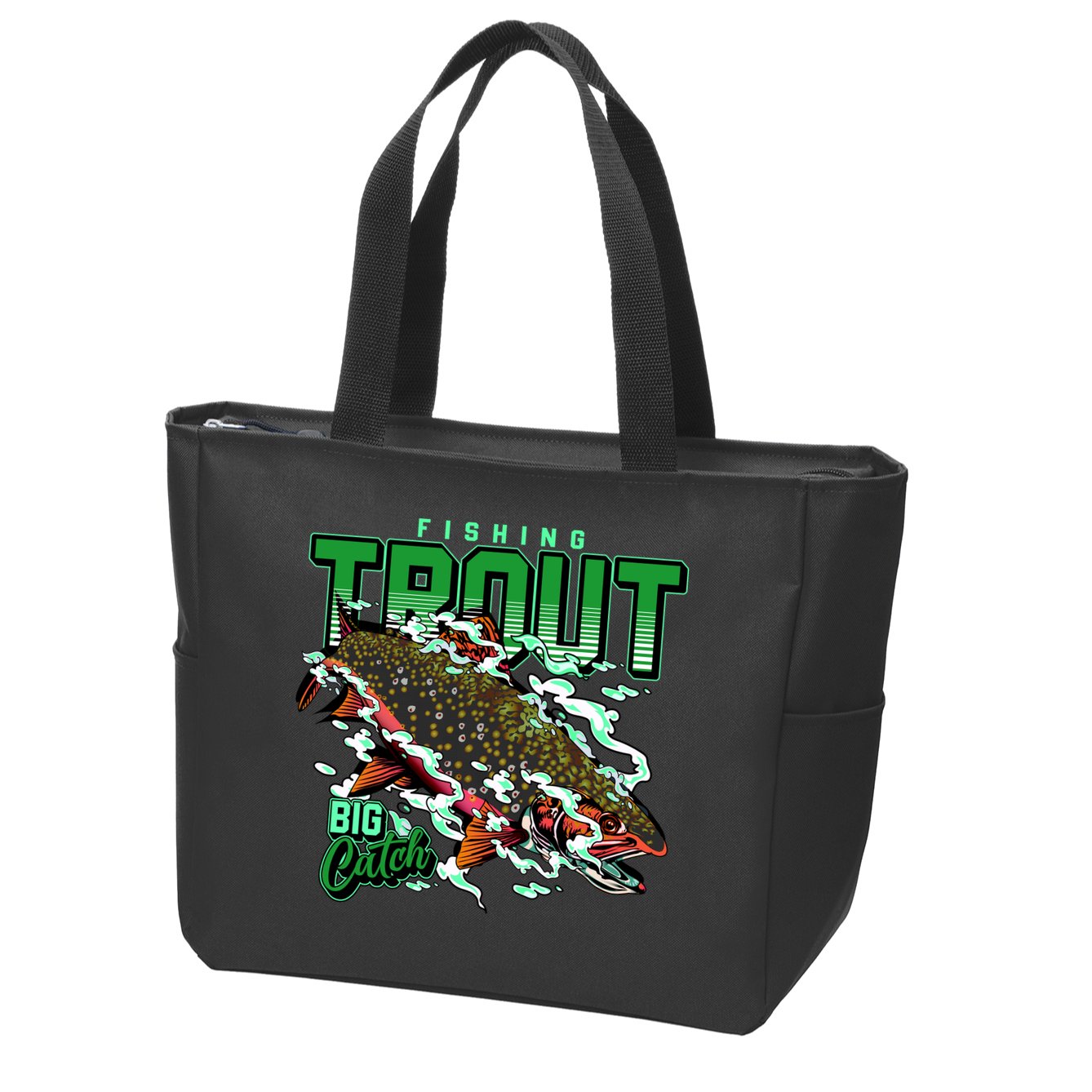 Big Catch Fishing For Trout Zip Tote Bag