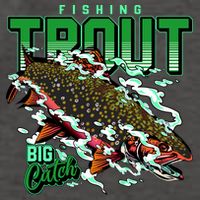 Big Catch Fishing For Trout Vector Backpack