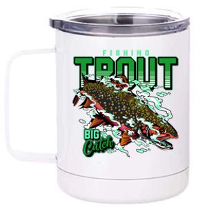 Big Catch Fishing For Trout 12 oz Stainless Steel Tumbler Cup