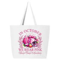 Breast Cancer Football In October We Wear 25L Jumbo Tote