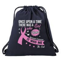 Breast Cancer Fight Cancer Ribbon Drawstring Bag