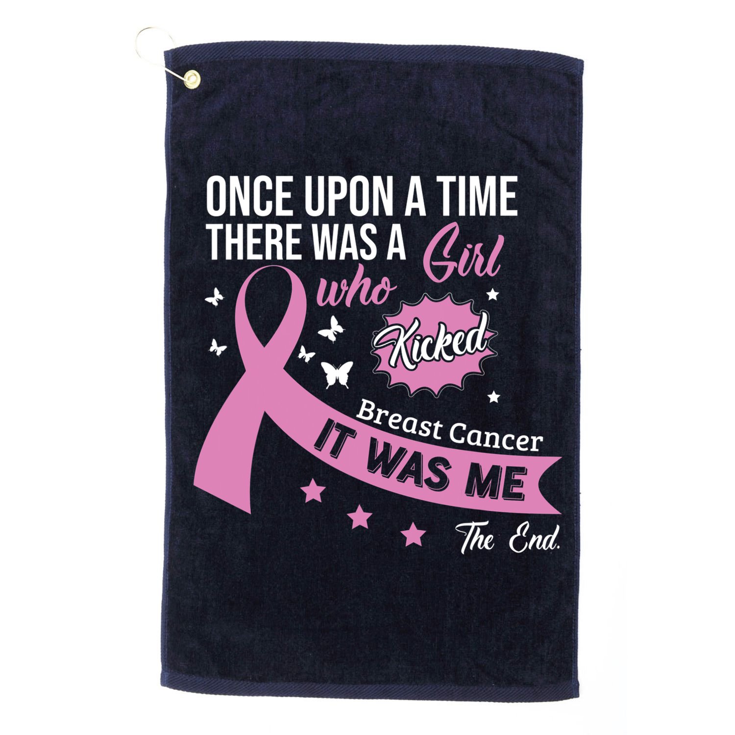 Breast Cancer Fight Cancer Ribbon Golf Towel