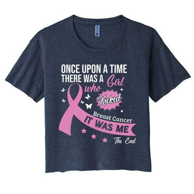 Breast Cancer Fight Cancer Ribbon Crop Top