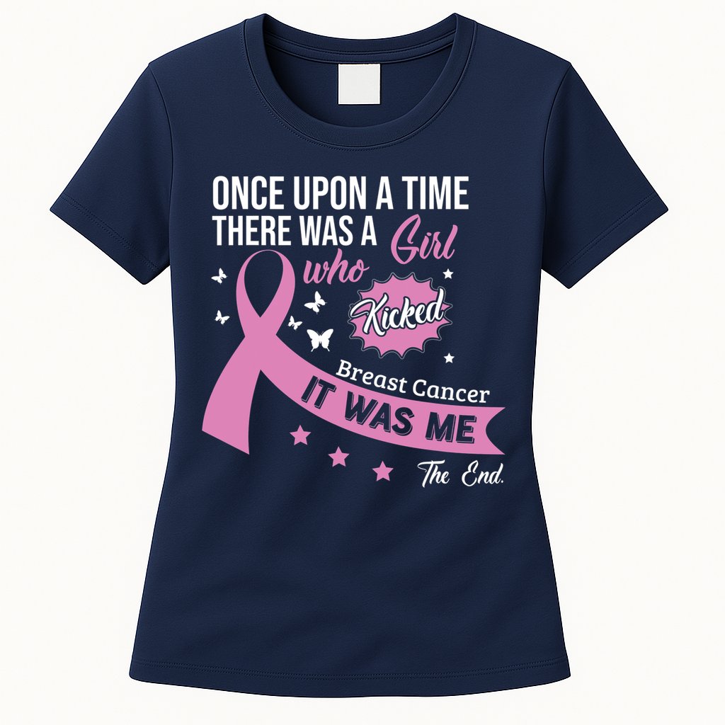 Breast Cancer Fight Cancer Ribbon Womens T-Shirt
