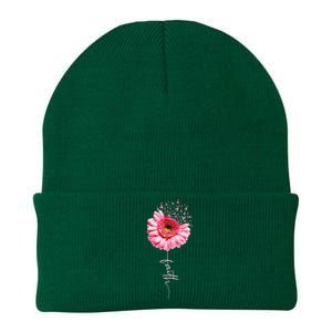 Breast Cancer Faith Sunflower Breast Cancer Awareness Knit Cap Winter Beanie