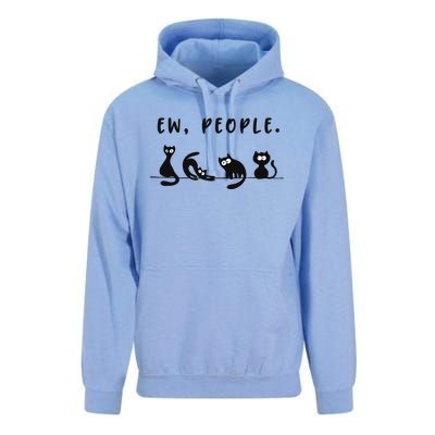 black cat funny wo ew people meowy cat lovers Unisex Surf Hoodie