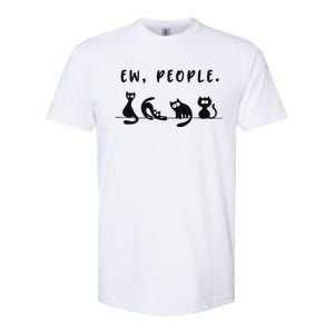 black cat funny wo ew people meowy cat lovers Softstyle CVC T-Shirt