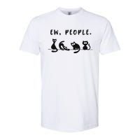 black cat funny wo ew people meowy cat lovers Softstyle CVC T-Shirt