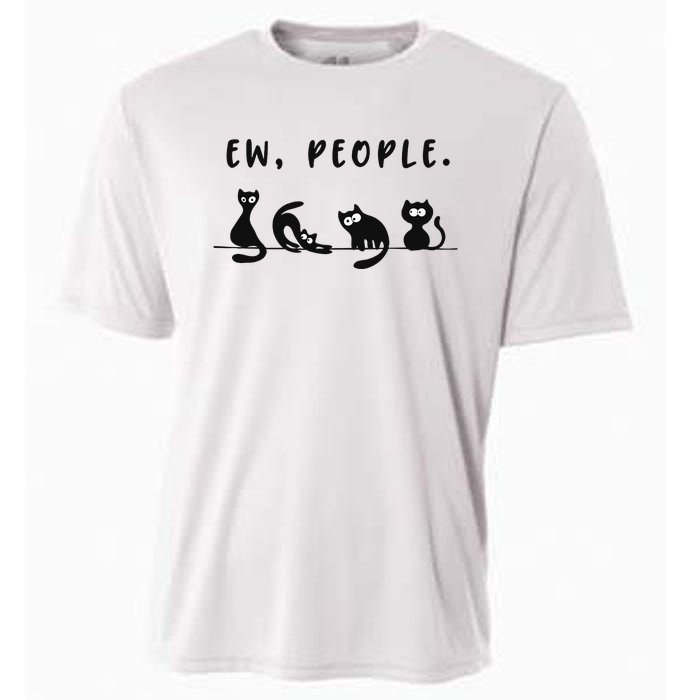 black cat funny wo ew people meowy cat lovers Cooling Performance Crew T-Shirt