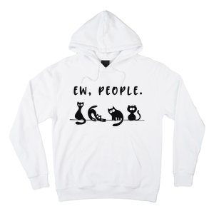 black cat funny wo ew people meowy cat lovers Hoodie