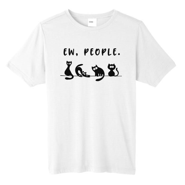 black cat funny wo ew people meowy cat lovers Tall Fusion ChromaSoft Performance T-Shirt