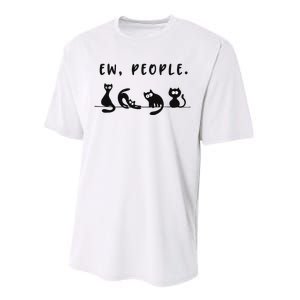 black cat funny wo ew people meowy cat lovers Performance Sprint T-Shirt