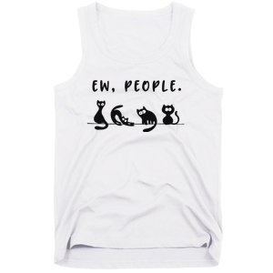 black cat funny wo ew people meowy cat lovers Tank Top