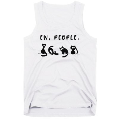 black cat funny wo ew people meowy cat lovers Tank Top