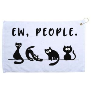 black cat funny wo ew people meowy cat lovers Grommeted Golf Towel