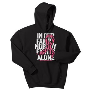 Breast Cancer Family Support Pink_ Breast Cancer Awareness Kids Hoodie