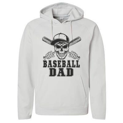 Baseball Clothes For Dad Coach For FatherS Day Baseball Fan Performance Fleece Hoodie