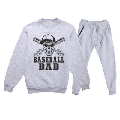 Baseball Clothes For Dad Coach For FatherS Day Baseball Fan Premium Crewneck Sweatsuit Set