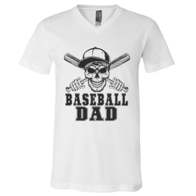 Baseball Clothes For Dad Coach For FatherS Day Baseball Fan V-Neck T-Shirt