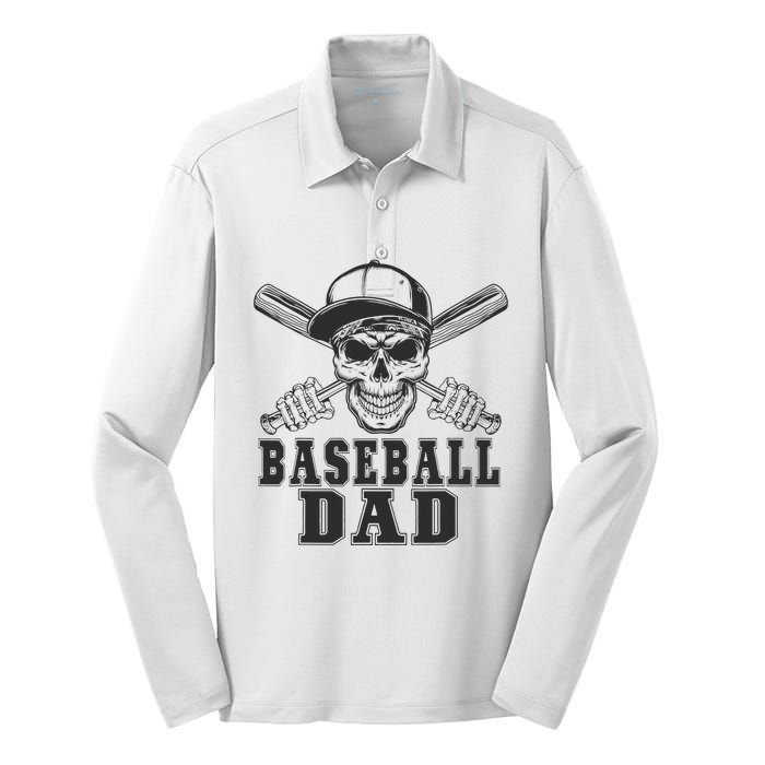 Baseball Clothes For Dad Coach For FatherS Day Baseball Fan Silk Touch Performance Long Sleeve Polo