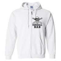 Baseball Clothes For Dad Coach For FatherS Day Baseball Fan Full Zip Hoodie