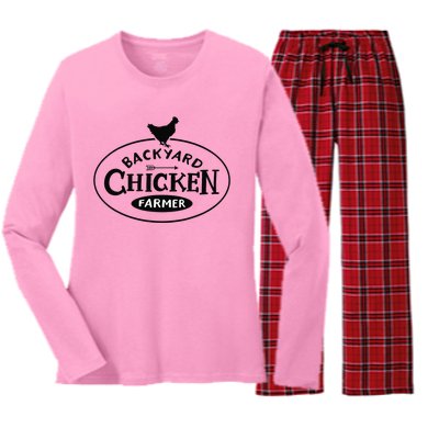 Backyard Chicken Farmer Chicken Lover Cute Women's Long Sleeve Flannel Pajama Set 