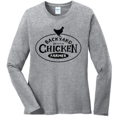 Backyard Chicken Farmer Chicken Lover Cute Ladies Long Sleeve Shirt