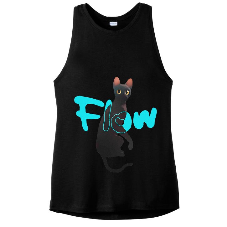 Black Cat Flow For Adult And Ladies PosiCharge Tri-Blend Wicking Tank