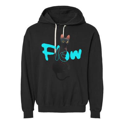 Black Cat Flow For Adult And Garment-Dyed Fleece Hoodie