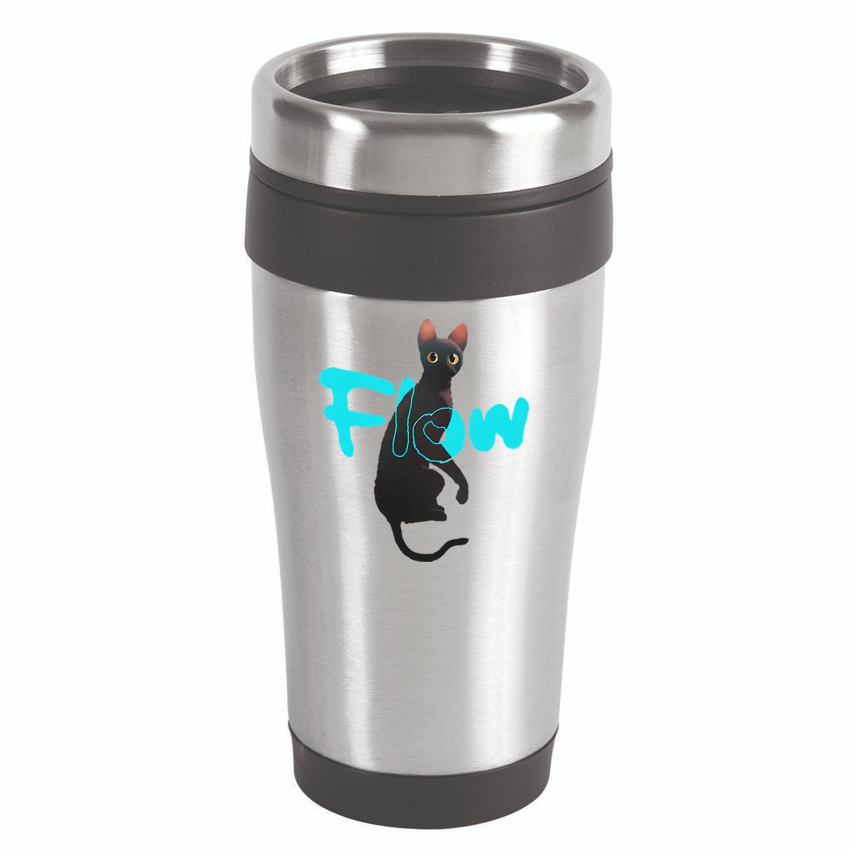 Black Cat Flow For Adult And 16oz Travel Tumbler