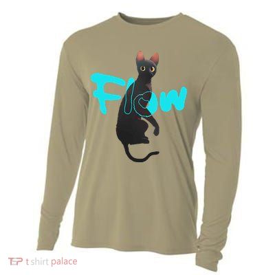 Black Cat Flow For Adult And Cooling Performance Long Sleeve Crew