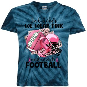 Breast Cancer Football Team Support Kids Tie-Dye T-Shirt