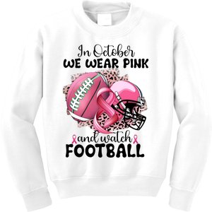 Breast Cancer Football Team Support Kids Sweatshirt