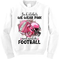 Breast Cancer Football Team Support Kids Sweatshirt