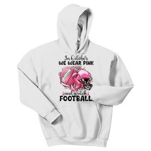 Breast Cancer Football Team Support Kids Hoodie