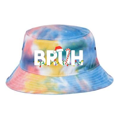 Bruh Christmas Funny Christmas Santa Tie Dye Newport Bucket Hat