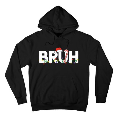 Bruh Christmas Funny Christmas Santa Hoodie