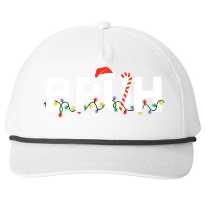 Bruh Christmas Funny Christmas Santa Snapback Five-Panel Rope Hat