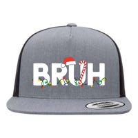 Bruh Christmas Funny Christmas Santa Flat Bill Trucker Hat