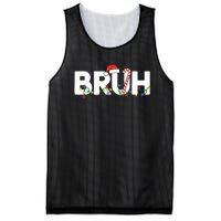 Bruh Christmas Funny Christmas Santa Mesh Reversible Basketball Jersey Tank