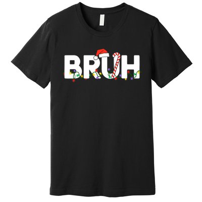 Bruh Christmas Funny Christmas Santa Premium T-Shirt