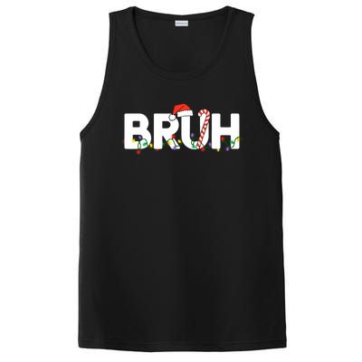 Bruh Christmas Funny Christmas Santa PosiCharge Competitor Tank