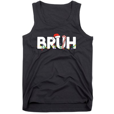 Bruh Christmas Funny Christmas Santa Tank Top