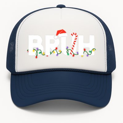 Bruh Christmas Funny Christmas Santa Trucker Hat