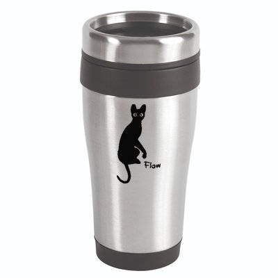Black Cat Flow Gift 16oz Travel Tumbler