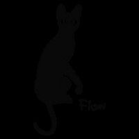 Black Cat Flow Gift Zip Tote Bag
