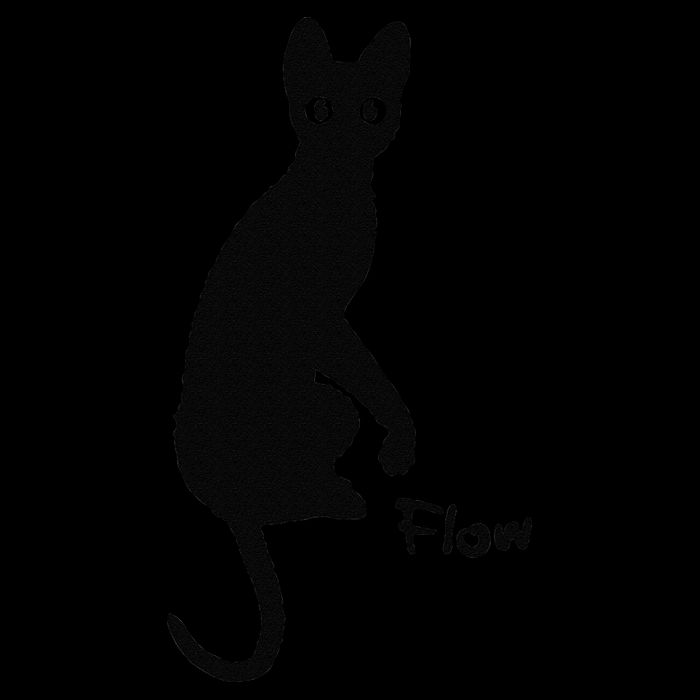 Black Cat Flow Gift Zip Tote Bag