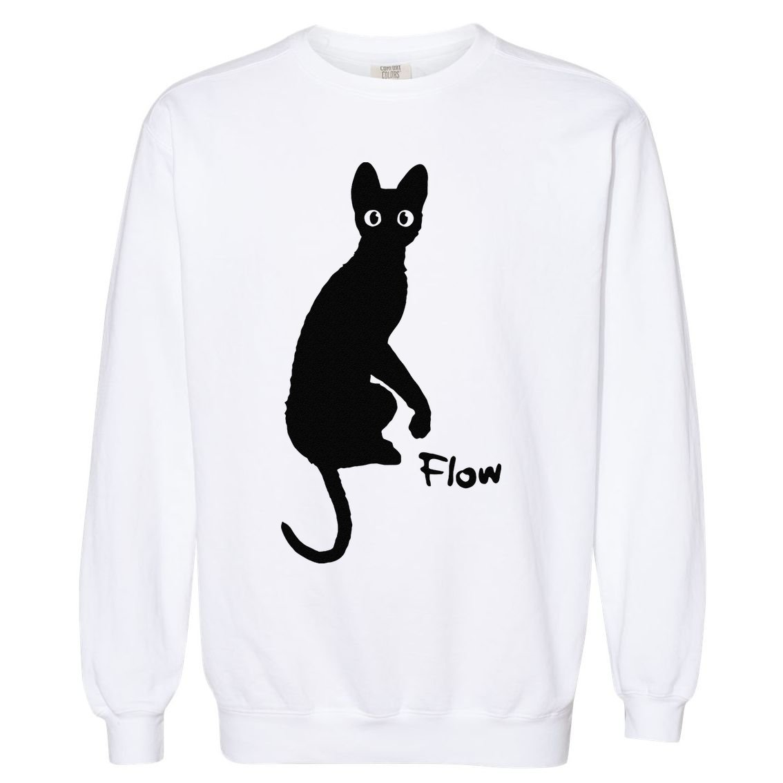 Black Cat Flow Gift Garment-Dyed Sweatshirt