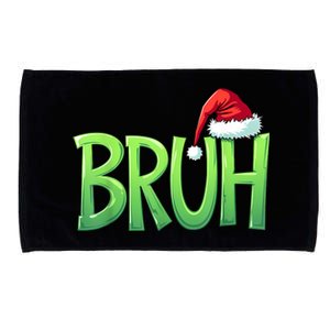 Bruh Christmas Funny Christmas Humor Meme Microfiber Hand Towel