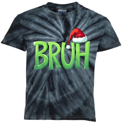 Bruh Christmas Funny Christmas Humor Meme Kids Tie-Dye T-Shirt